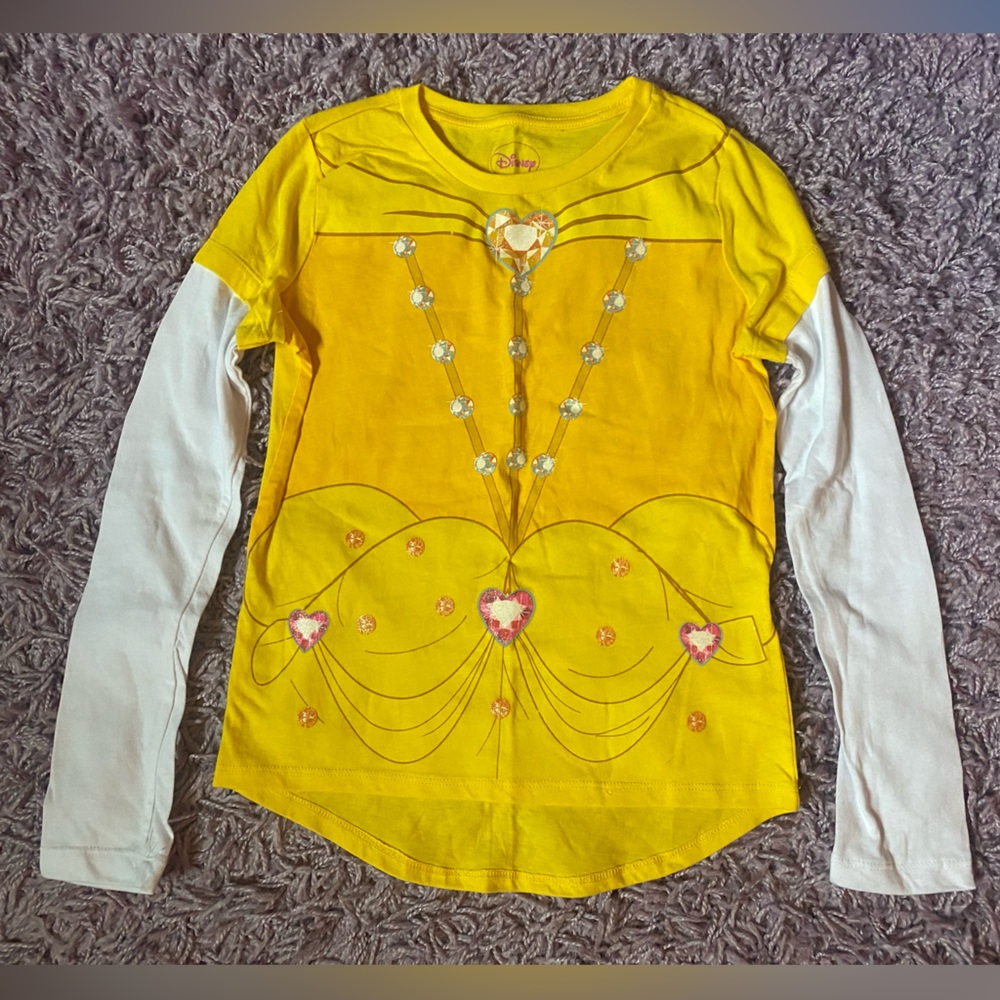 Disney Faux Belle Beauty & The Beast “dress” Long sleeve shirt